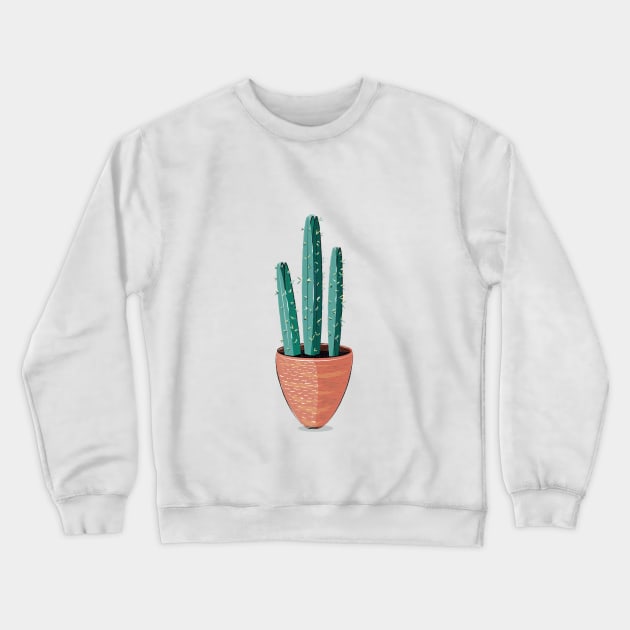 Cactus Crewneck Sweatshirt by Slownessi